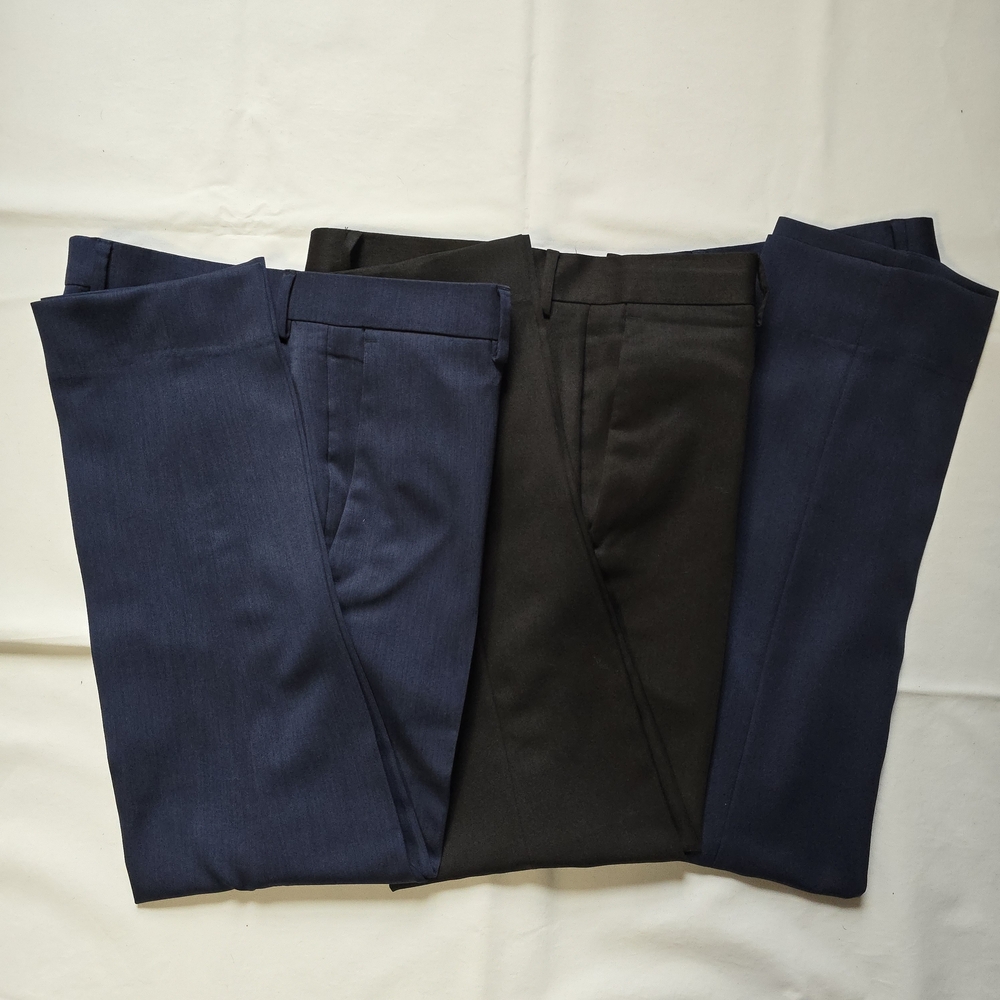 Bundle Of 3 Kenneth Cole Men's Dress Pants - Black & Navy